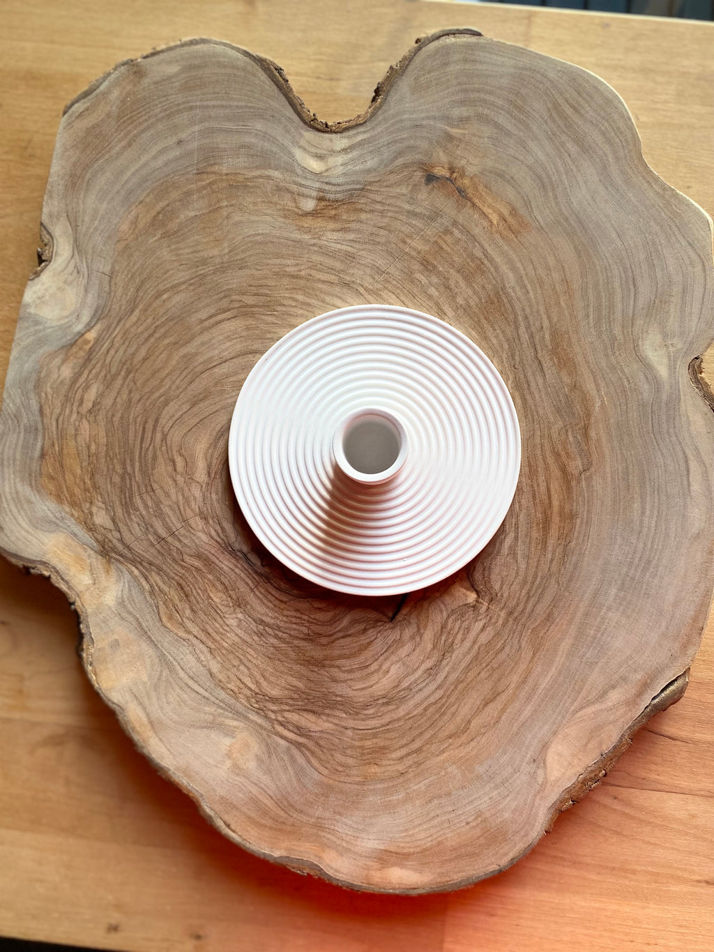 Nordic Glacier White Matte Ceramic Candle Holder - Minimalist Scandinavian Design