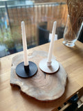 Nordic Glacier White Matte Ceramic Candle Holder - Minimalist Scandinavian Design