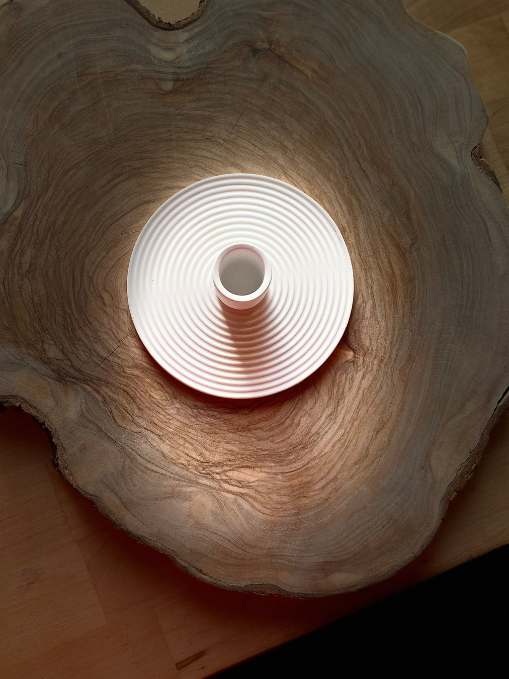 Nordic Glacier White Matte Ceramic Candle Holder - Minimalist Scandinavian Design